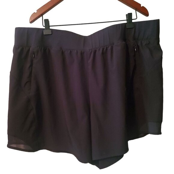 Tek Gear Black Workout Athletic Shorts Pockets Elastic Waist Plus Size 3X - Picture 2 of 4